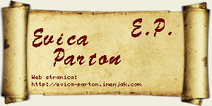 Evica Parton vizit kartica